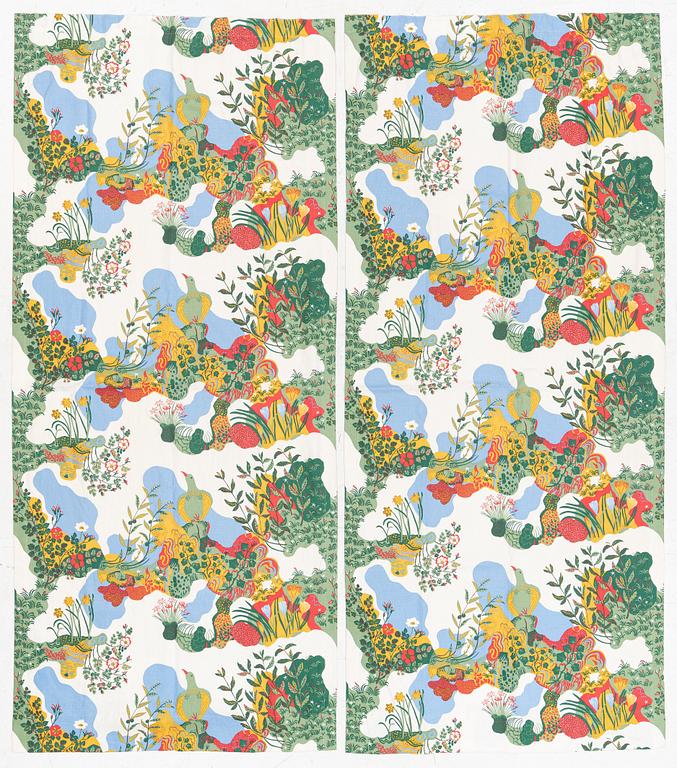 Josef Frank, curtains, a pair, "Anacreon", Svenskt Tenn.