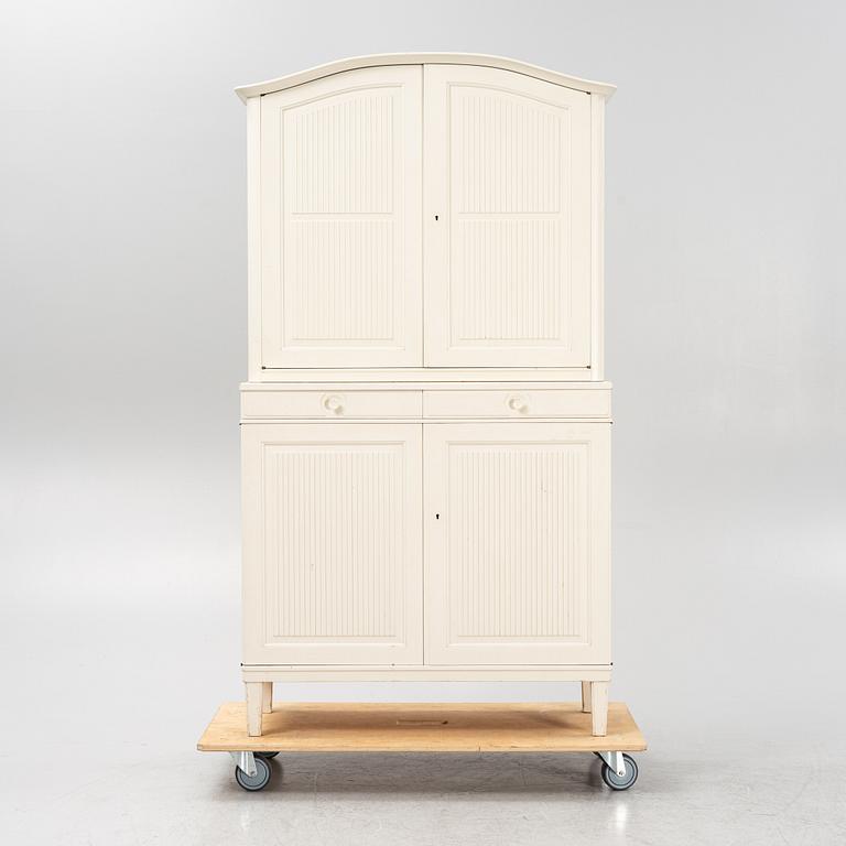 Carl Malmsten, two-part cabinet, "Herrgården", Bodafors, second half of the 20th century.