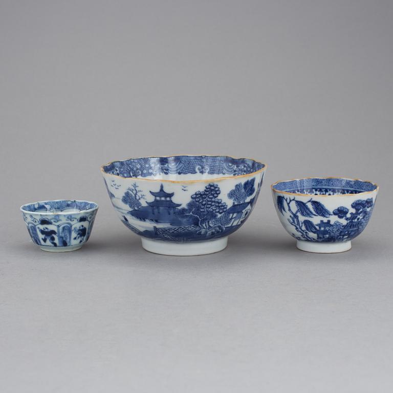 PARTI PORSLIN, 15 delar, kompaniporslin, Kina, 1700-tal.