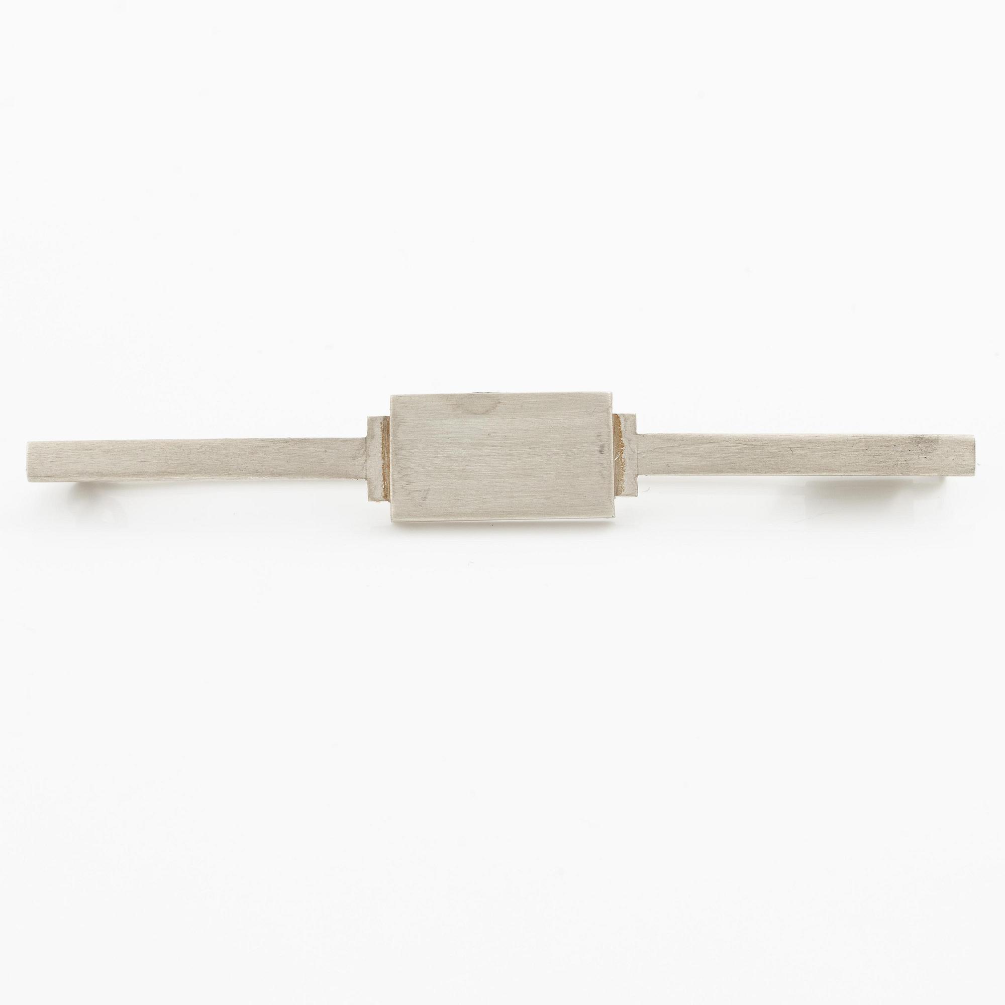 Wiwen Nilsson, a brooch, silver, geometric shape, Lund 1941.