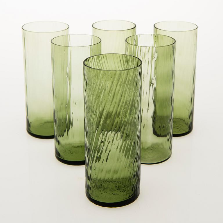 NANNY STILL, A 9-piece set of 1960s 'Neptuna' glassware for Riihimäen Lasi, Finland.