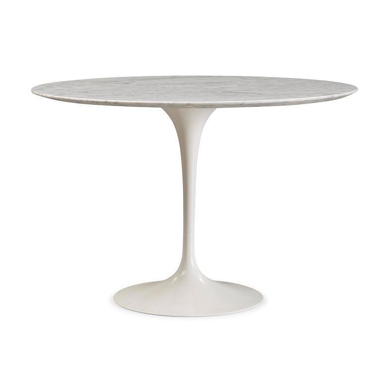 Eero Saarinen, a white marble top 'Tulip' table, Knoll International, USA.