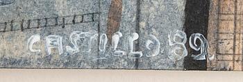 Jorge Castillo, a signed and dated mixed media on paper.
