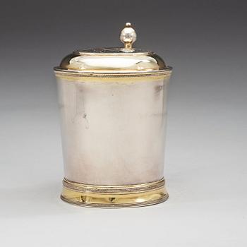 A Swedish early 19th century parcel-gilt tankard, marks of Magnus Söderberg, Visby 1810.