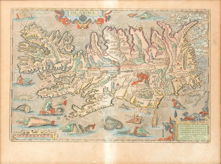 Map, "Iceland", Possibly Ortelius 1585, after.