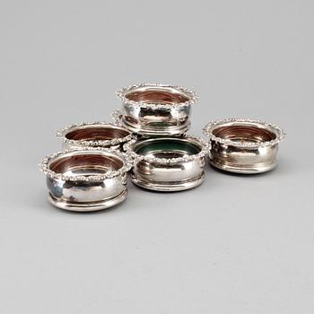 COASTERS, 6 st, pläter, England, 1900-tal.
