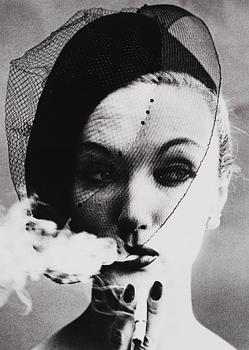 218. William Klein, "Smoke + Veil, Paris 1958 (Vogue)".