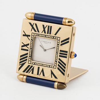CARTIER, alarm clock, 50 x 53 (63) mm.