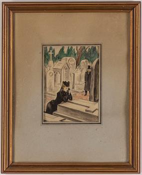KURT JUNGSTEDT, watercolours, 4, signed one dated 1925.