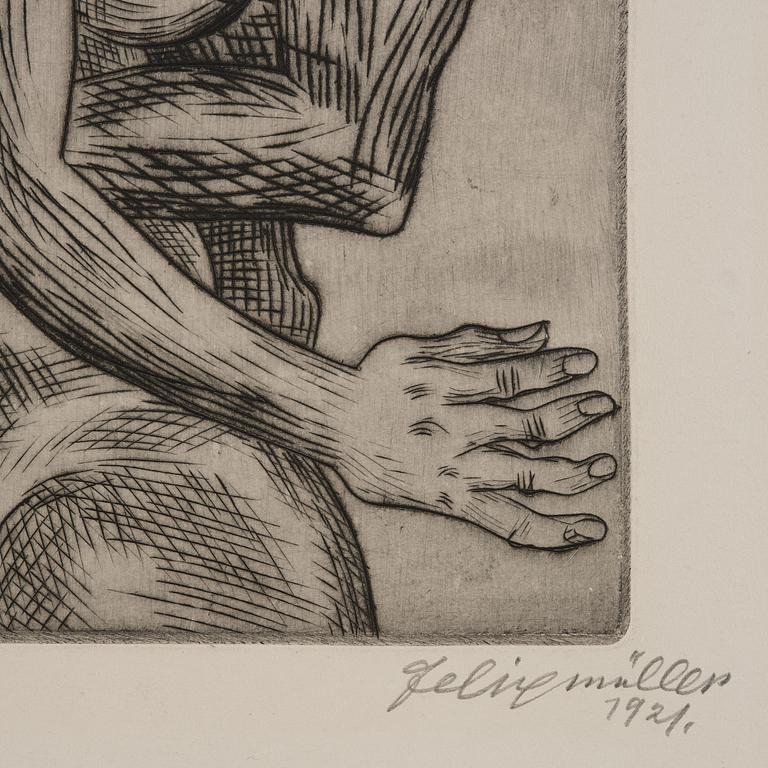 Conrad Felixmüller, "Gelibte frau".