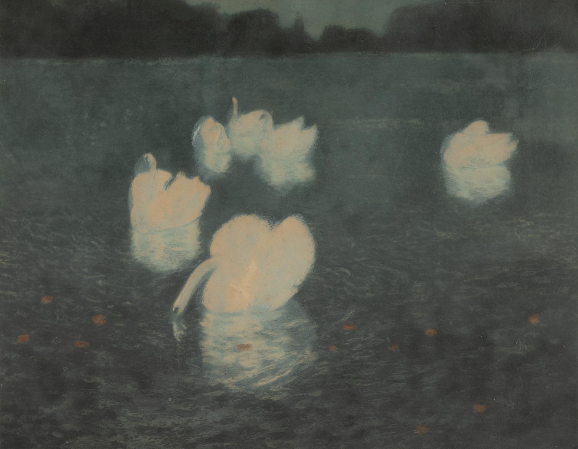 Frits Thaulow, etching in colours. Signed. and numbered 180 in pencil.