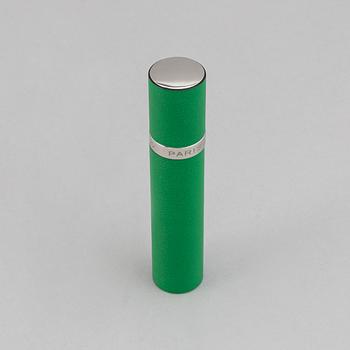 Hermès, refillable perfume bottle in leather.