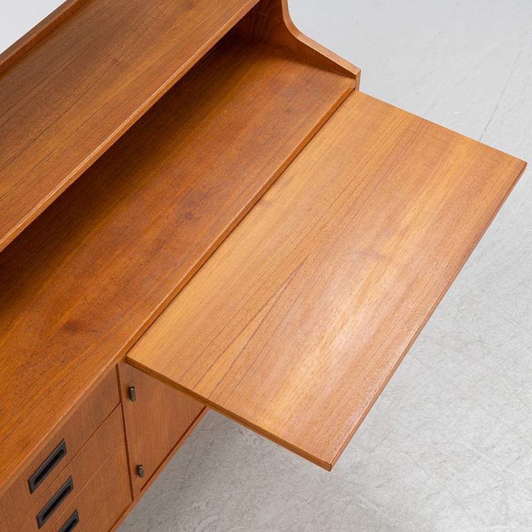 A teak veneered bookcase, mid 20th Century.