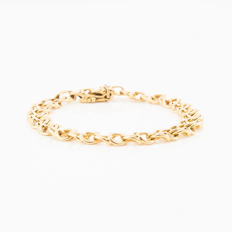 Bismarck-link necklace, 18K gold.