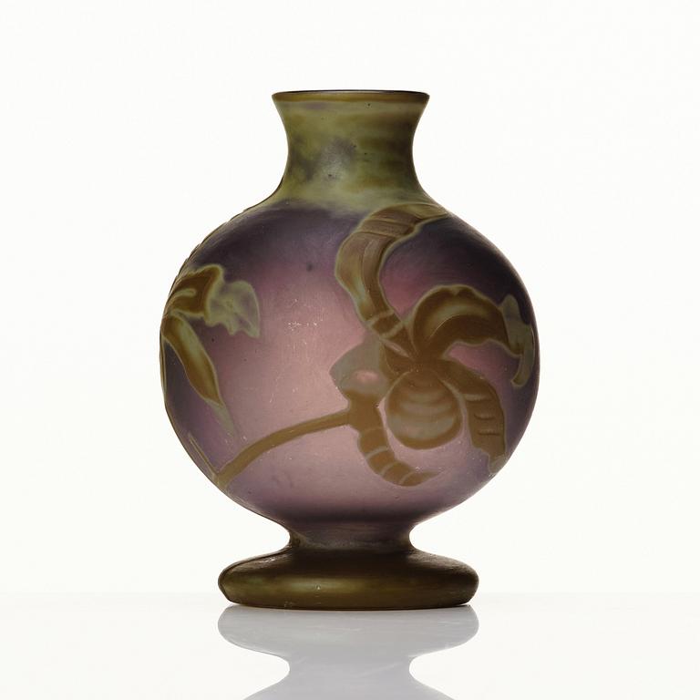 Betzy Ählström, an Art Nouveau cameo glass vase, Reijmyre glassworks Sweden 1902, Nr 65.