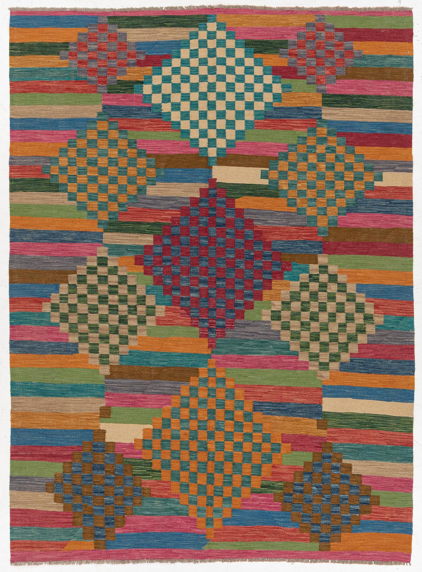 Matta, kelim, modern, 246 x 171 cm.