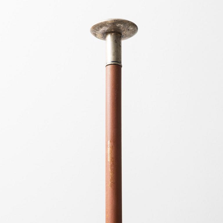 A wooden riding crop with silver mountes knob, 1929, Sweden, price from a horse jumping contest.