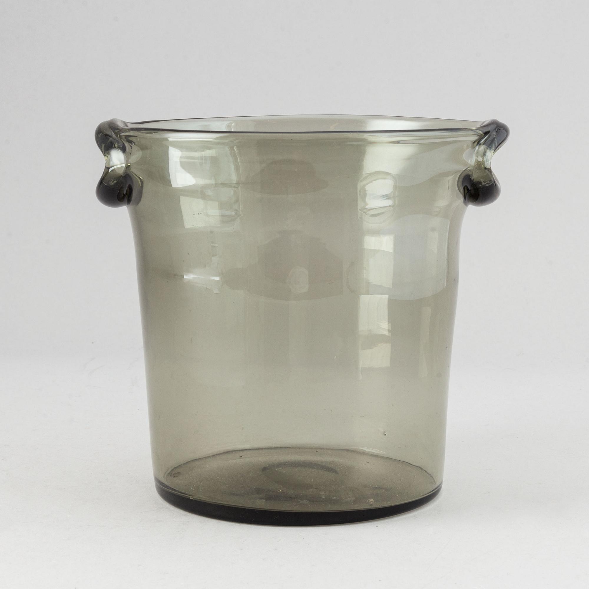 Nils Landberg, a glass champagne/wine cooler, Orrefors, 1950s.