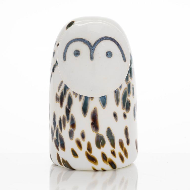 Oiva Toikka, A glass bird, 'Snow Owl', signed O. Toikka Nuutajärvi.