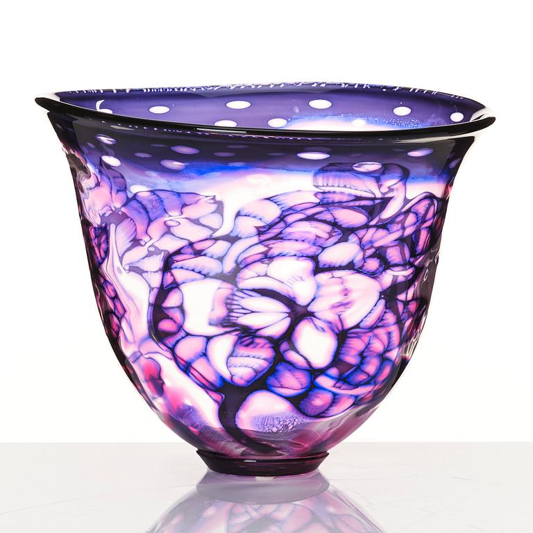 Eva Englund, a 'graal' glass bowl, Orrefors, Sweden.