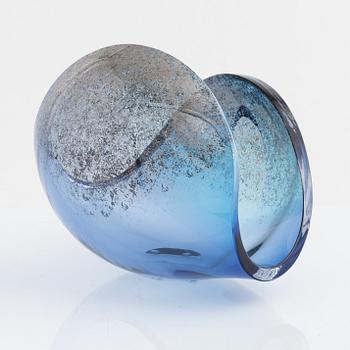 Lena Bergström, a glass sculpture, 'Jorden' from the series 'Planets', Kosta Boda, Sweden.