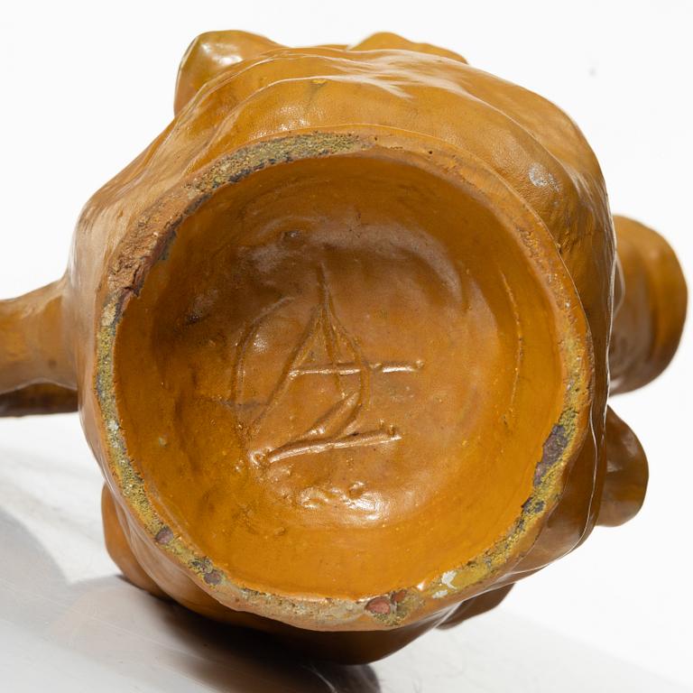 Allan Ebeling, a glazed ceramic jug, Torshälla 1930s.