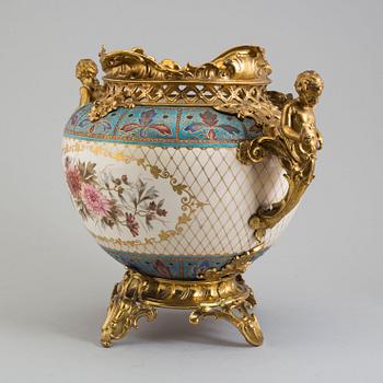 An early 20th century Central European flower pot.