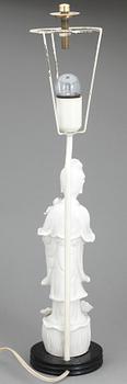 BORDSLAMPA, blanc de chine, Kina, 1900-tal.
