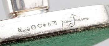 LJUSSTAKAR, ett par, silver, Gustaf Jansson, GAB, Stockholm, 1965.