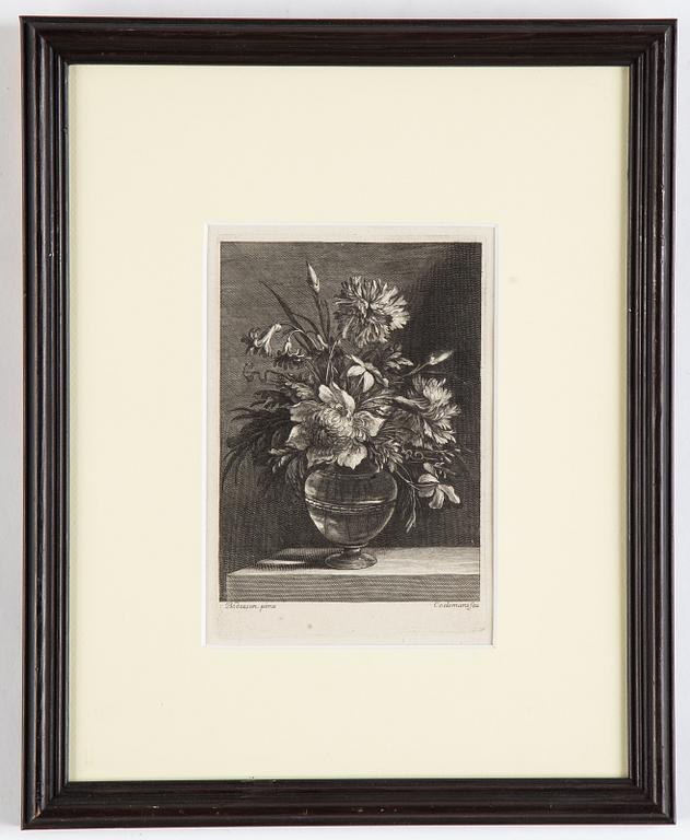 Engravings, a pair by Jacobus Coeleman (1654-1732) after Nicolas Baudesson (1611-1680).