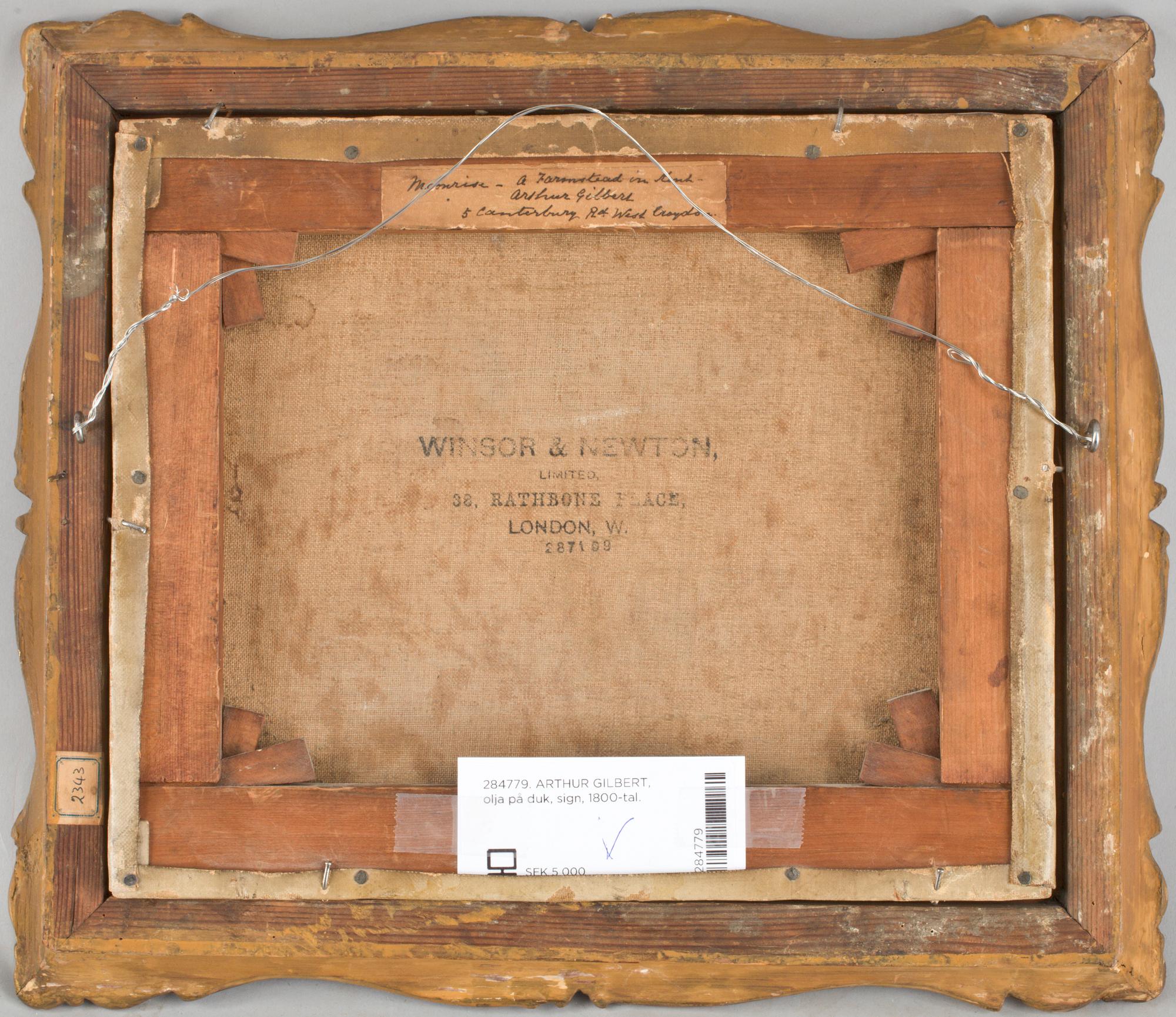 ARTHUR GILBERT, olja på duk, sign, 1800-tal.