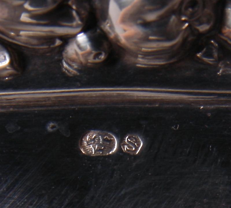SKÅL, silver, jugend, Svenska importstämplar, tidigt 1900-tal.