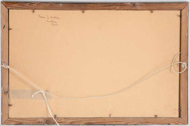 OTTO HESSELBOM, olja på duk uppklistrad på pannå. Signerad.