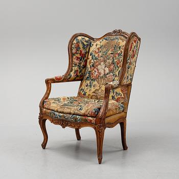 A Louis XV armchair, probably France. 18th century.