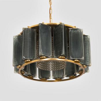 Carl Fagerlund, a 1960s pendant light, Orrefors.