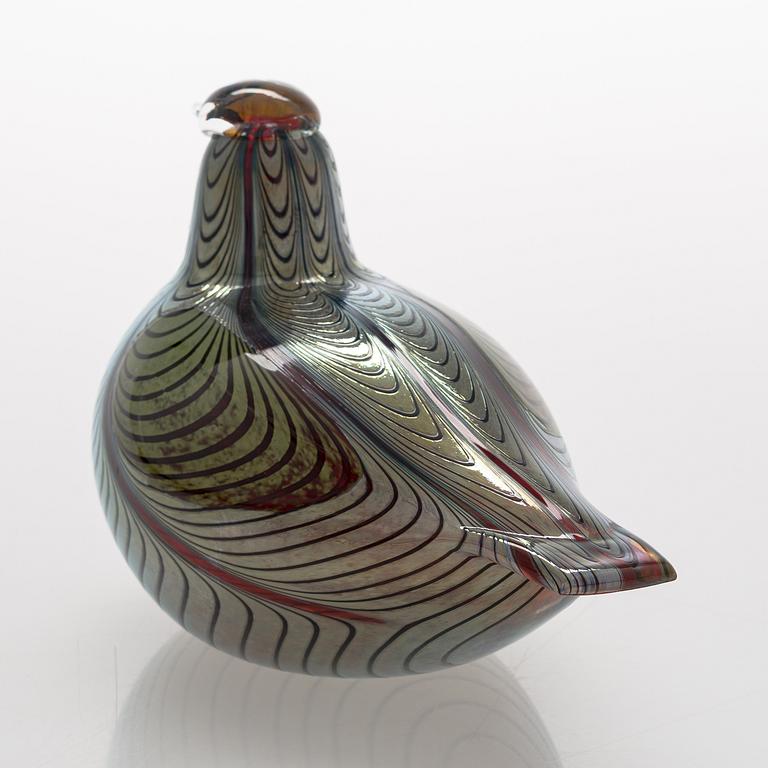 Oiva Toikka, glass bird, signed O. Toikka, Nuutajärvi Notsjö.