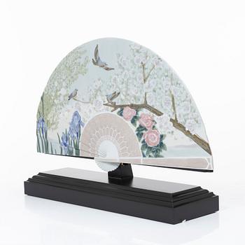Lladró, figurine, "Iris and cherry flowers fan", Spain.