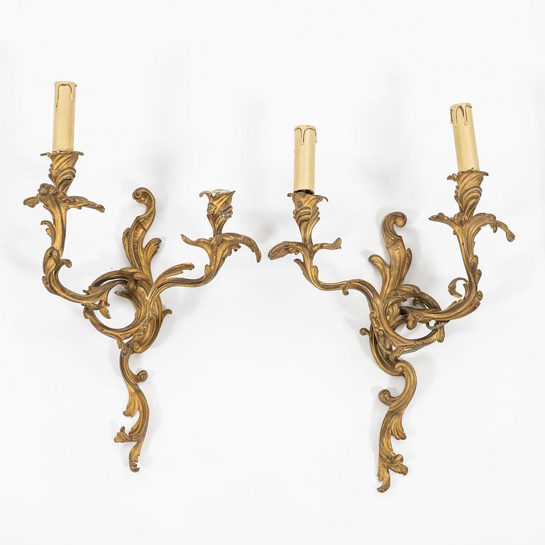 A pair of appliques, Louis XV style, France.