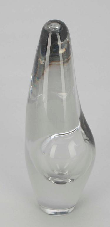 SKULPTUR, glas "Orkidé" sign. Timo Sarpaneva -55, Iittala.