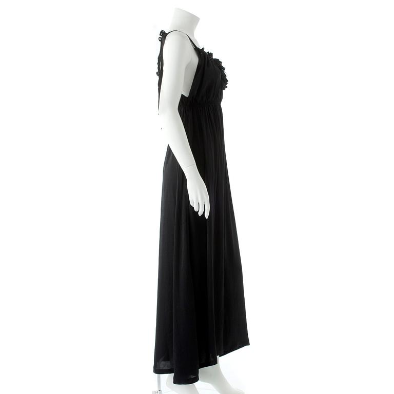 LANVIN, a black silk evening dress.