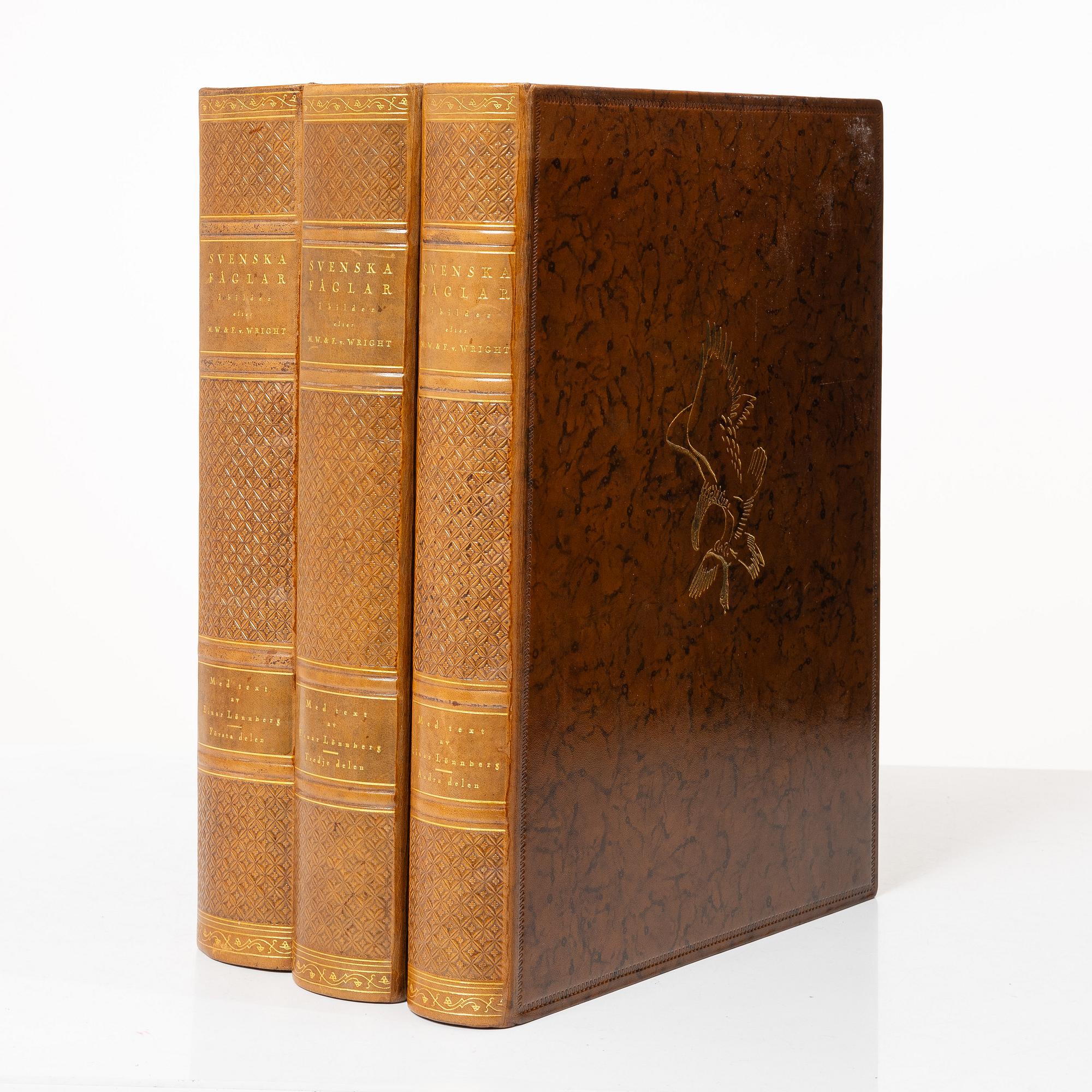 The Wright Brothers, book work, 3 volumes, "Swedish Birds", A. Börtzells tryckeri AB, Ivar Baarsen, Stockholm, 1927-1929.