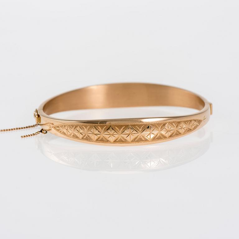 ARMBAND, 18K guld. Helsinki, 1959. Vikt ca 15,8 g.