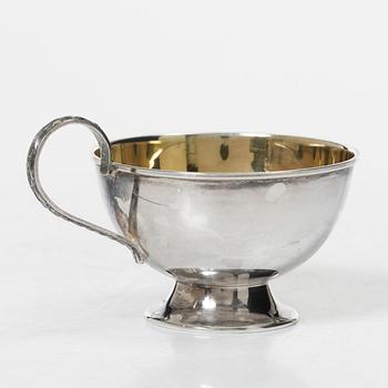 Guldsmedsaktiebolaget (GAB), Punch mugs, 6 pcs, silver, Stockholm 1962-1965.