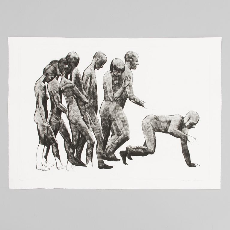 MARJATTA NUOREVA, graphic portfolio, mezzotint and drypoint 12 pcs, signed, numbered.