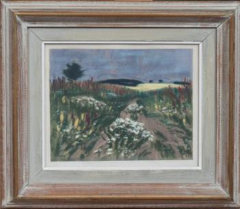 WILLIAM GIBSON, MÅLNINGAR, två st, olja resp pastell, signerade.