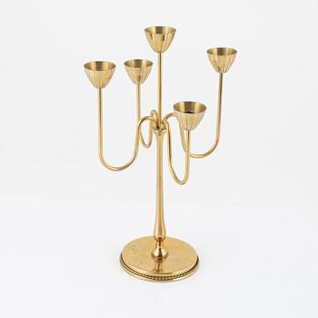 Gunnar Ander, candelabra, Ystad Metall, Sweden, mid-20th century.