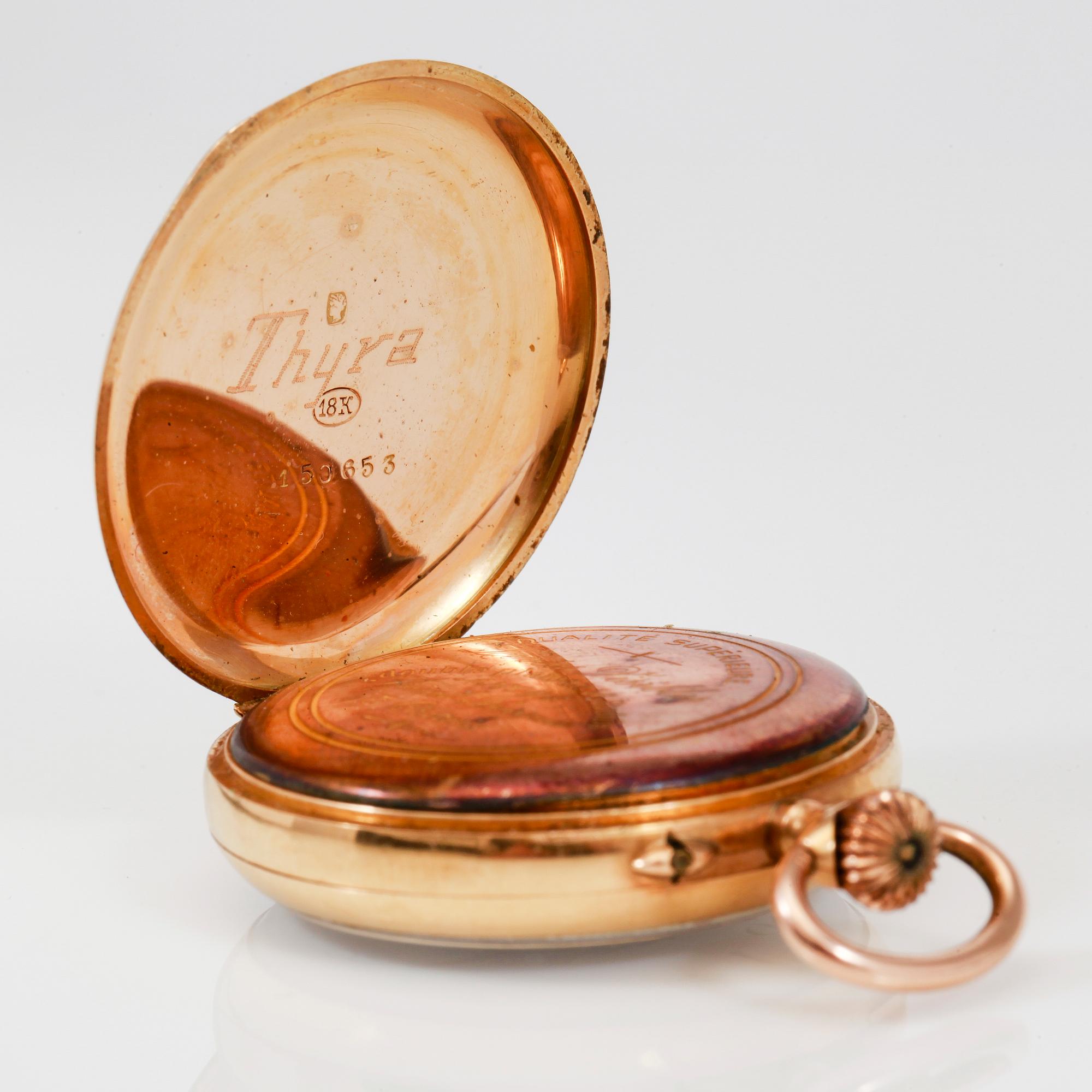 FICKUR, 18k guld, tidigt 1900-tal.
