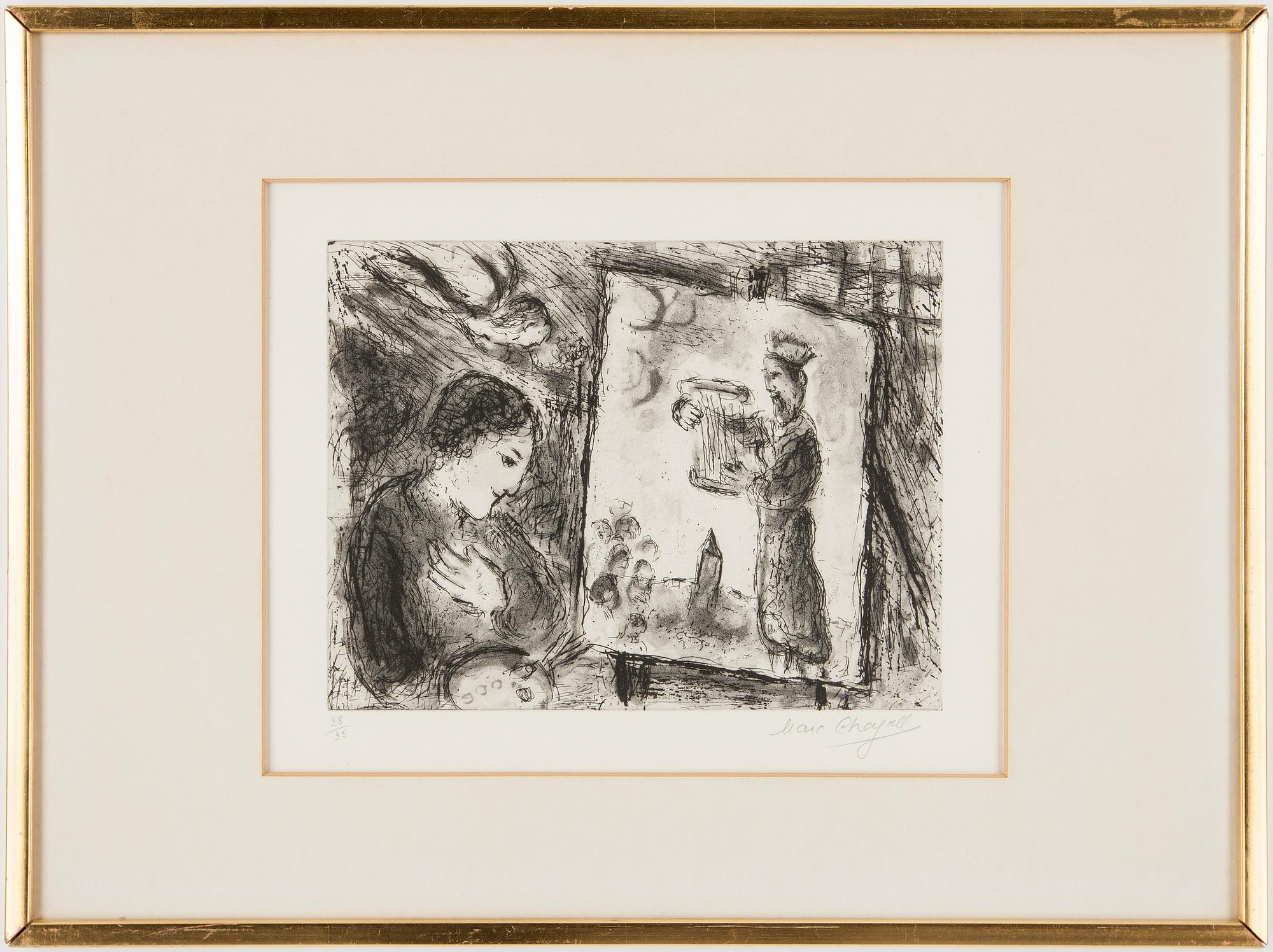 MARC CHAGALL, etsning, signerad och numrerad 28/35.