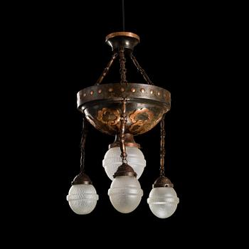 A Jugend ceiling light from the early 20th century.