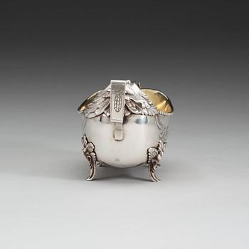 A Finnish 18th century parcel-gilt cream-jug, marks of Anders Hahnstedt, Uleåborg 1787.